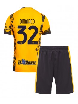 Inter Milan Federico Dimarco #32 Ausweichtrikot für Kinder 2024-25 Kurzarm (+ Kurze Hosen)